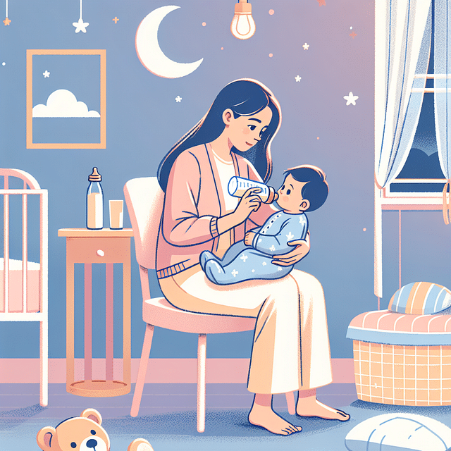 feeding a baby before bedtime