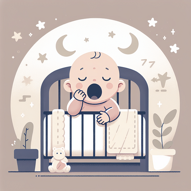 baby yawning indicating sleepiness