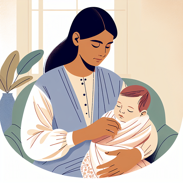 soothing a baby with a gentle cuddle