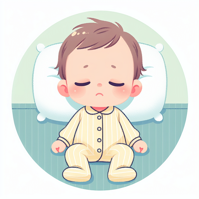 a sleepy but awake infant ready to be put down to sleep