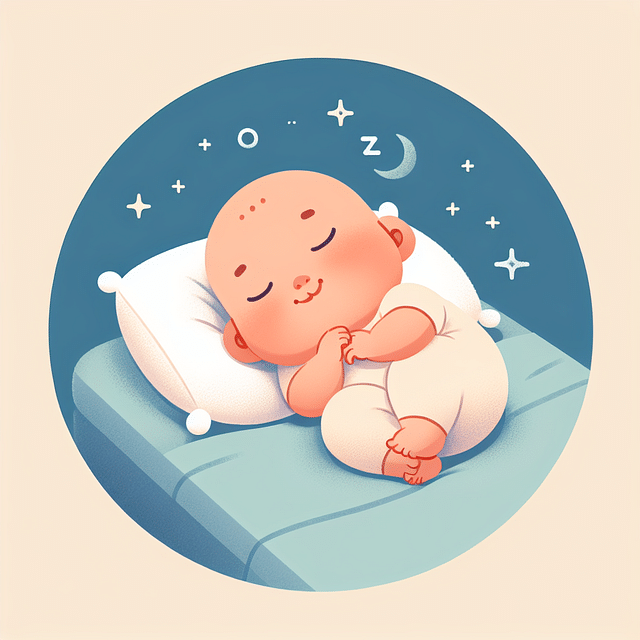 an infant who has rolled from back to stomach during sleep