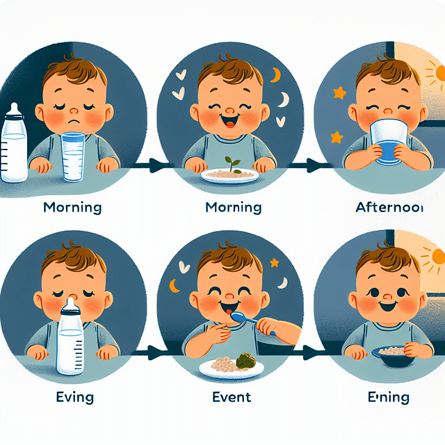 visual guide on balancing baby's fluid intake throughout the day