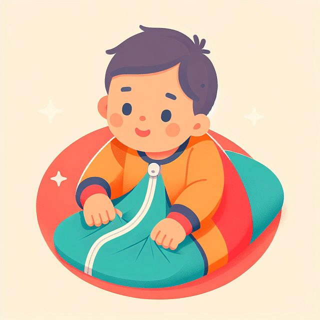 baby playing in sleep sack