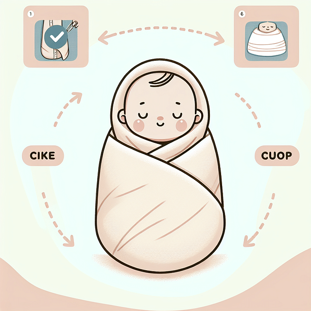 baby with both arms swaddled inside a sleep sack