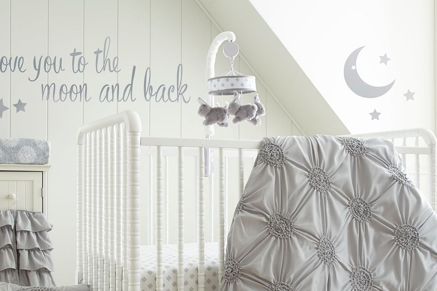 empty crib no bedding