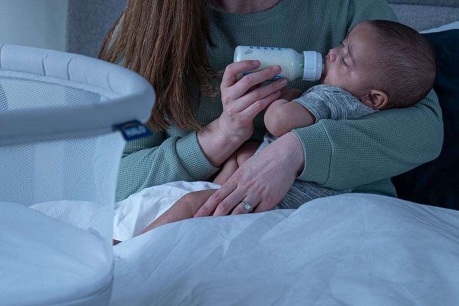 soothing a newborn to sleep