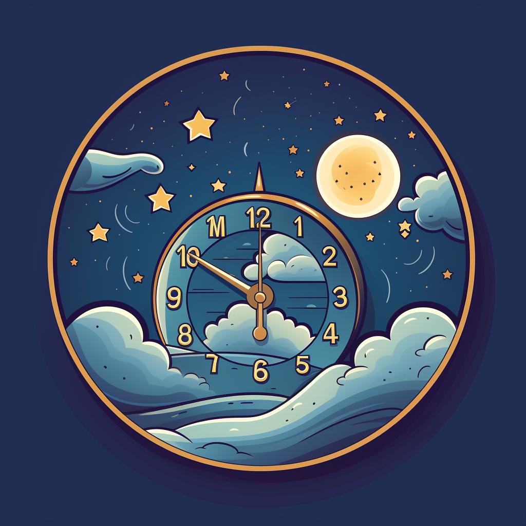 A clock showing a consistent bedtime